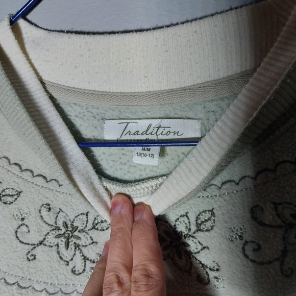 Women's Light Green Sweat Shirt - Picture 2 of 2